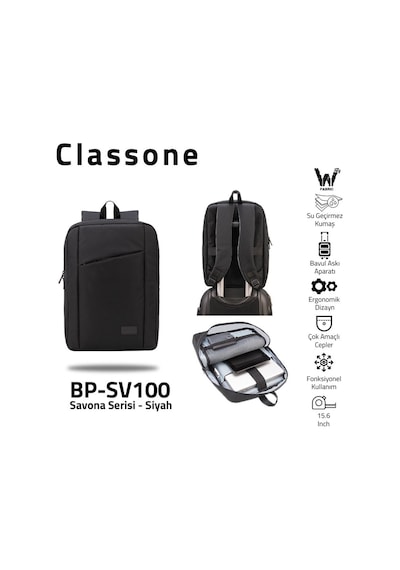 Classone Savona Bp-Sv100 Wtxpro Su Geçirmez Kumaş .15.6" Notebook