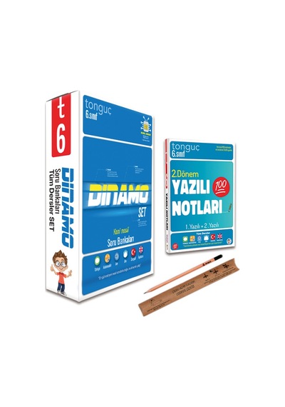 Tonguç 6. Sınıf Dinamo Soru Bankası Tüm Dersler 2. Dönem Yazılı Notları Set - 6 Kitap