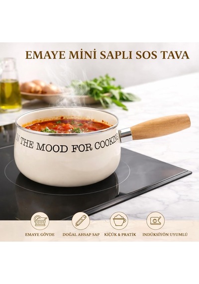 Lexroo Emaye Mini Saplı Sos Tavası Çok Renkli