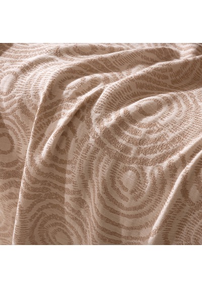 Soft Dune Çift Kişilik Yatak Örtüsü Seti - Ekru / Kahverengi - 220x240 Cm + 50x70 Cm Çok Renkli