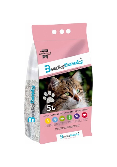 Benty Sandy Bebek Pudra Kokulu Kedi Kumu 5 L