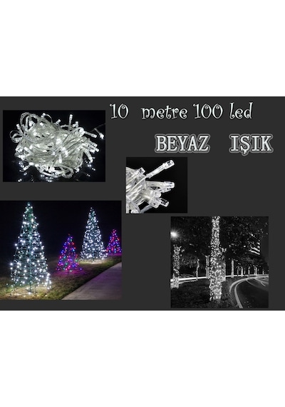Dekoratif 100 Led 10 Metre Animasyonlu Yılbaşı Süs Led Işık