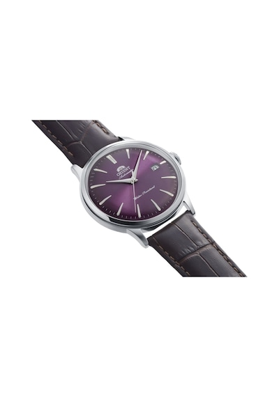 Orıent Ra-ac0032v30b Kurmalı Otomatik Deri Kahverengi Mor Kadran 41 Mm Erkek Kol Saati Metalik