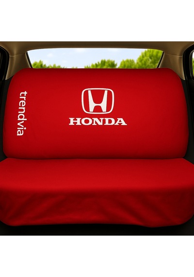 Honda Uyumlu Kırmızı Renk Penye Kumaş Oto Koltuk Kılıfı Takımı Ön Ve Arka Servis Kılıfı Seti