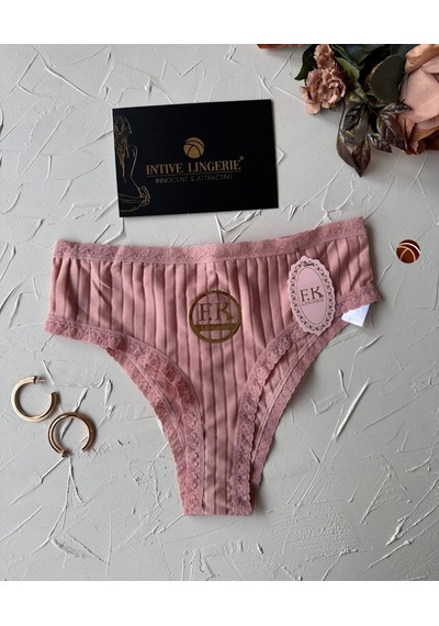 Lola Transparan Arkası Bağlama Detaylı Pamuklu Fantezi/günlük Kul Pembe