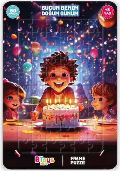 Btoys Kıds 60 Parça Puzzle Bugün Benim Doüum Günüm