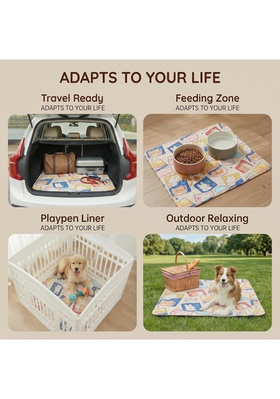 Pjyucien Makinede Yıkanabilir Kare Köpek Oyun Parkı Matı, 36 İnç Genişliğinde, Kaymaz Pet Kalem Pee Pad, İç/dı