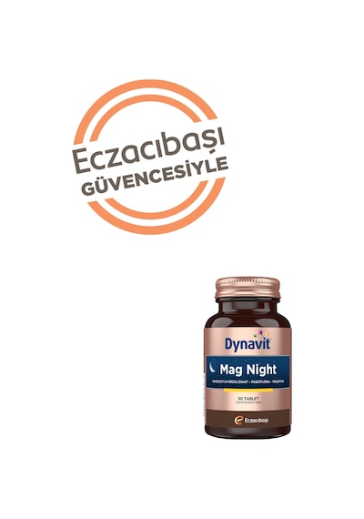 Dynavit Mag Night 30 Tablet - Akşam / Gece Magnezyumu - Magnezyum Bisglisinat, Passiflora, Valerian, B6-uyku