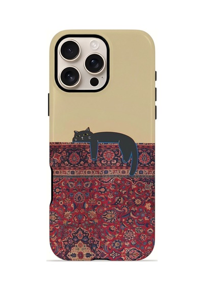 Apple iPhone Uyumlu 16 Pro Max Vorian Çift Katmanlı Magsafe Kılıf Persian Cat Lounge