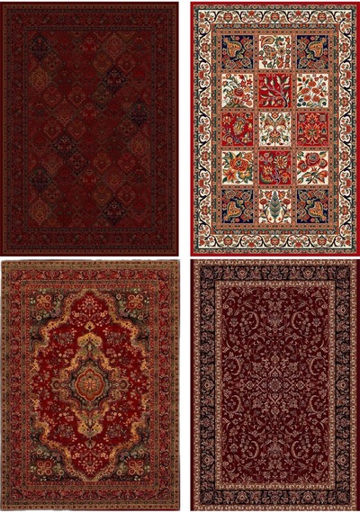 A6 Boyutunda 17'li Otantik Halı Desen Yapışkanlı Scrapbook Kağıt Seti