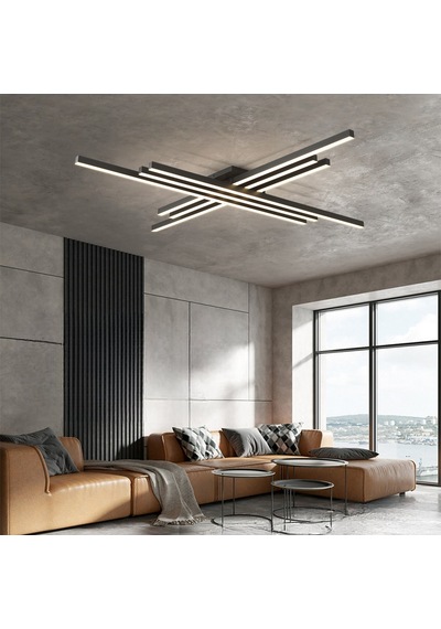 Siyah3 Işık Rengi 3 Led Tavan Lambası,avize,modern Aydınlatma,dekoratif Işık Siyah