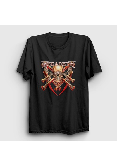 Presmono Unisex Bones Megadeth T-shirt Siyah