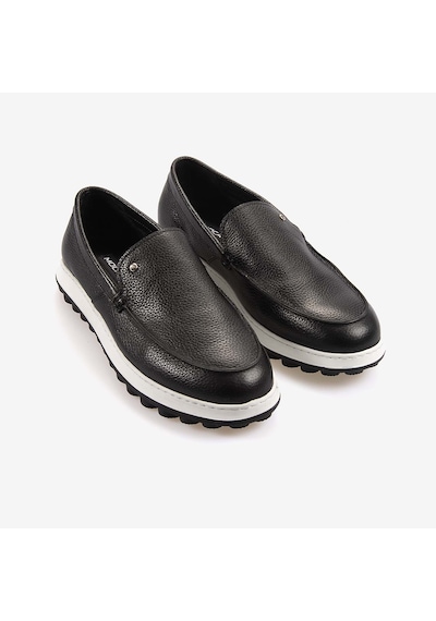 Mocassini Hakiki Deri Erkek Spor & Sneaker Ayakkabı A6303 Siyah