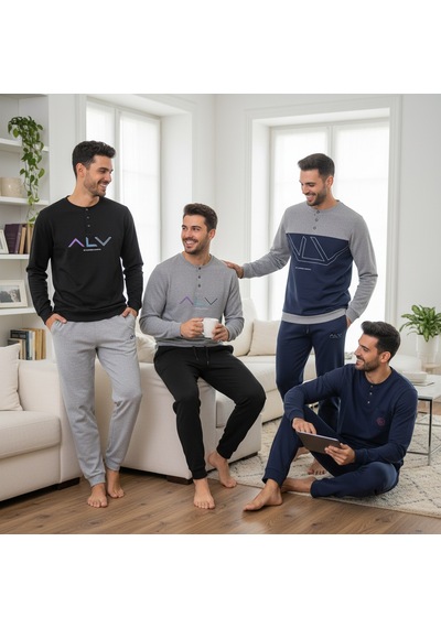 Bonbon Erkek Pamuklu Bohçalık Ve Çeyizlik 4 Adet 2'li Pijama Takımı Bb2483 Çok Renkli