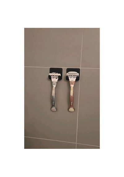 Tıraş Bıçağı Düzenleyici Yapışkanlı Banyo Jilet Organizeri 2 Adet Mavi