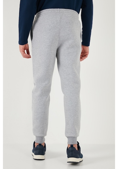 Buratti Pamuklu Regular Fit Normal Bel Cepli Erkek Eşofman Altı 5908060 Gri Melanj