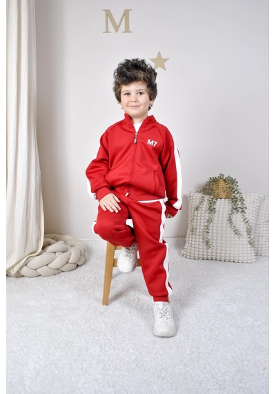Miababy Scuba Fermuarlı Takım Kırmızı