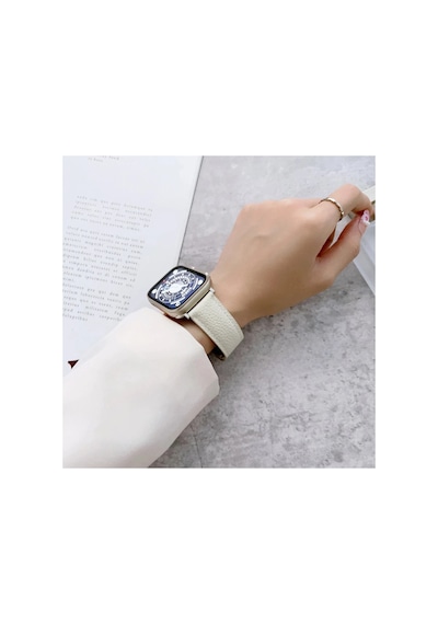 Newface - 793 - Apple Watch Uyumlu 38mm Kr414 Daks Deri Kordon - Csmo-tex - - Siyah