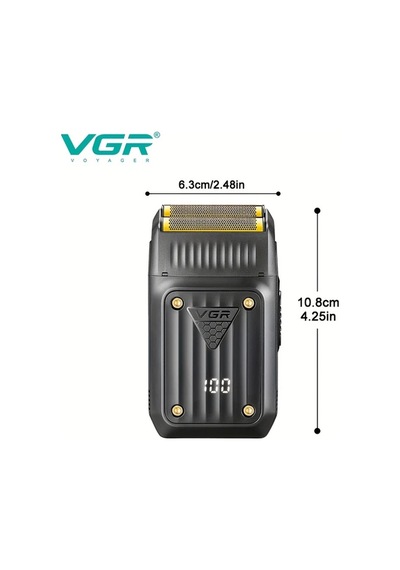 Dashanshop Vgr V-363 Erkekler İçin Profesyonel Şarj Edilebilir Kablosuz Elektrikli Tıraş Makinesi Black V363