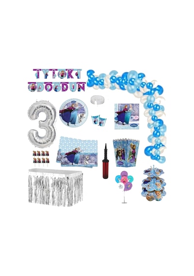 Life Frozen & Elsa Doğum Günü Parti Seti 8 Kişilik 3 Yaş Gfc Sale 210035 Diğer