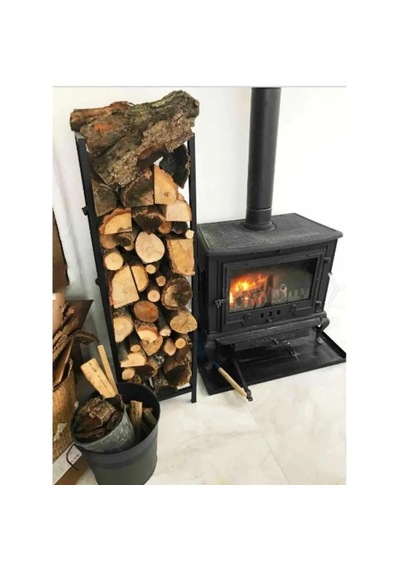 Lignum Dekoratif Metal Odunluk Şömine Odun Sehpası 120cm