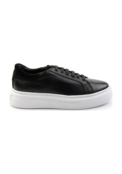 Bambi Siyah Hakiki Deri Erkek Sneaker E01087114303 Siyah