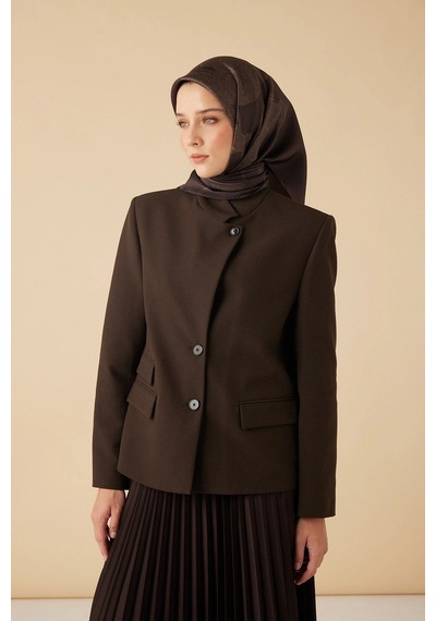 Maisa Ferya Mulberry İpek Eşarp 90 90 Cm - Kahverengi 4778