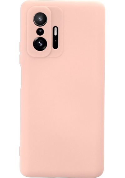 Xiaomi Mi 11t Pro Kılıf İçi Kadife Kaplı Nano Silikon Kapak - Pudra Pudra