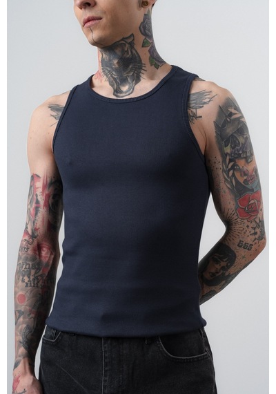 Respire Erkek Tank Top Atlet Lacivert