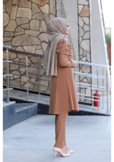 İbrahim Burak Etiler Collection Pelerinli Takım Elbise Mc0034 Taba