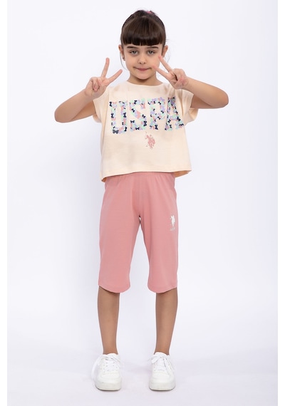 U.S. Polo Assn. Butterfly Badem Kız Çocuk Kapri Takım