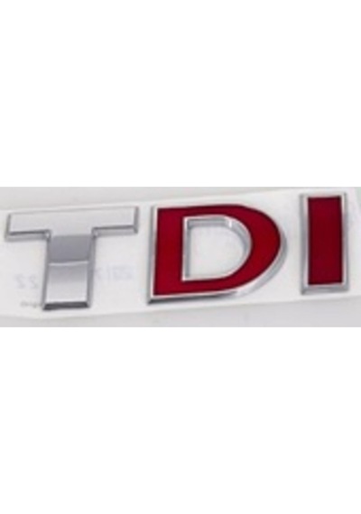 Volkswagen Uyumlu Kırmızı-krom Tdı Yazı