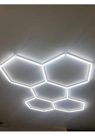 Ledx 240w Altıgen Linner Armatür 6500 K Beyaz Işık Beyaz