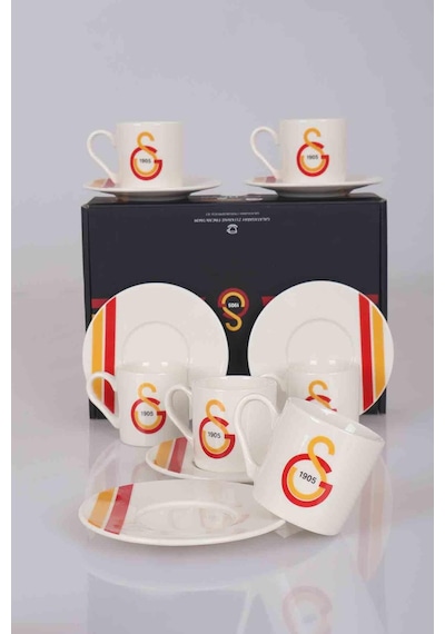 Lisanslı Galatasaray 6 Kişilik Türk Kahvesi Fincan Takımı Altın