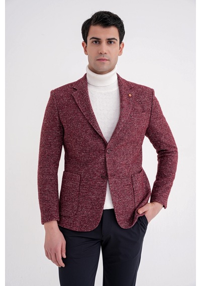 C 729 Ceket Comfort Bordo Bordo
