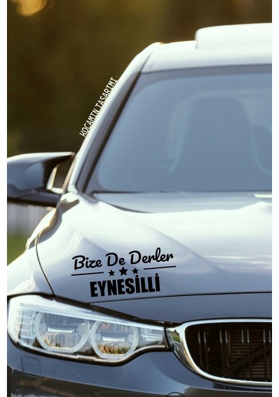 Giresun Eynesil Özel Araç Çıkartma Giresun Bize De Derler Eynesilli40x15 Cm Araç Stickerı 40 CM - Siyah