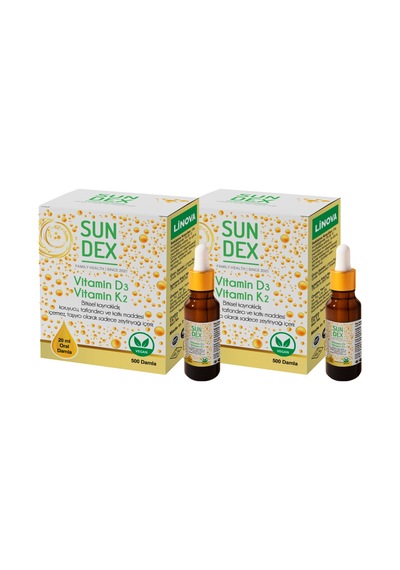 Sundex Vitamin D3 Vitamin K2 500 Damla 2 x 20 ML