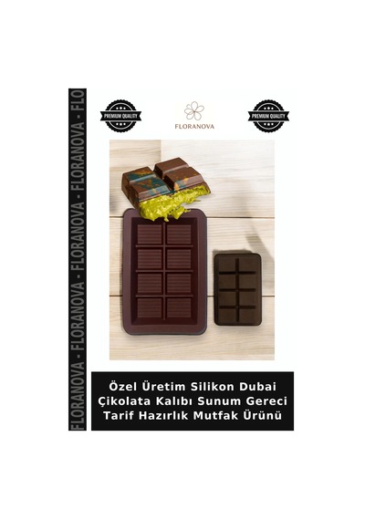 Özel Üretim Silikon Dubai Çikolata Kalıbı Sunum Gereci Tarif Hazırlık Mutfak Ürünü Çok Renkli