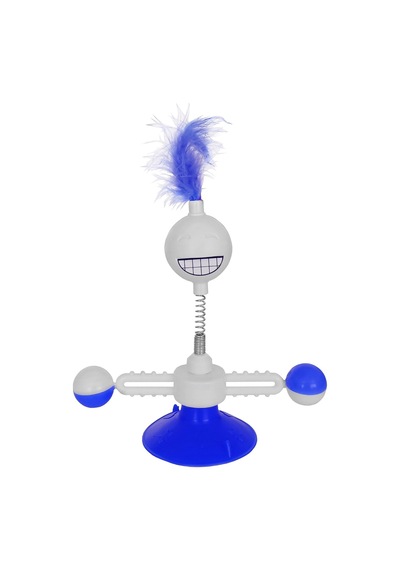 Markapet Vantuzlu Komik Dönen Kedi Oyuncağı 17 Cm 18-30 Cm Mavi