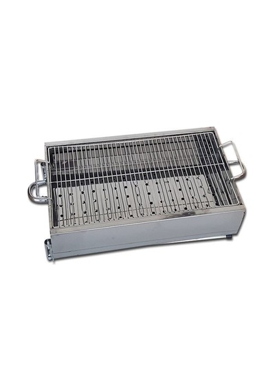 Paslanmaz Mangal Portatif Ayaklı - Standlı 70cm 4741 Beyaz