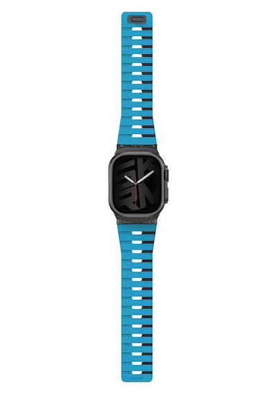 Watch 42mm Skinarma Gemini Serisi Tpu Magnetik Silikon Kordon Mavi-siyah