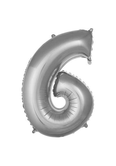 Folyo Balon Rakam Gümüş Renk 34 Inc 76 Cm Helyum Uyumlu 6