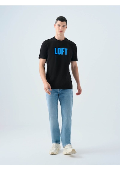 Loft Regular Fit Siyah Erkek T-shirt Lf2038541 Siyah Loft Regular Fit Siyah Erkek T-shirt Lf2038541 Siyah