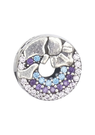 Nur Silver Renkli Taş Geçişli Gümüş Charm Nur-bl00017