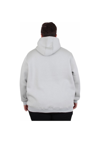 Moc Grande Mocgrande Büyük Beden Unisex Kapüşonlu 3ip Sweat 11701 Grı Gri
