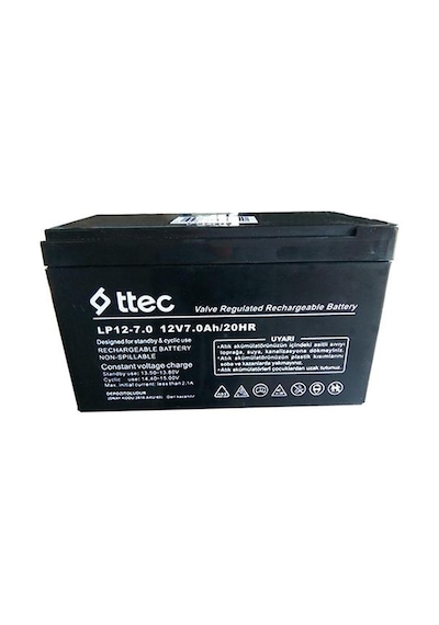 Ttec 12 V 7 AH Bakımsız Kuru Akü 2019 Üretim