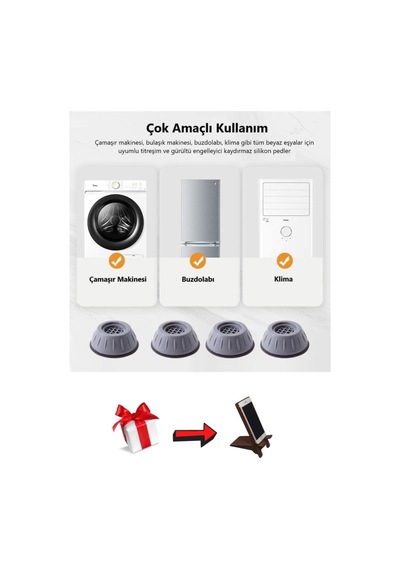Beyaz Eşya Titreşim Önleyici Beyaz Eşya Yükseltici Çamaşır Bulaşık Makinası Buzdolabı Yükseltici Bey Diğer