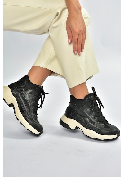 Fox Shoes V312415009 Siyah Bilekli Spor Ayakkabı Sneakers Siyah
