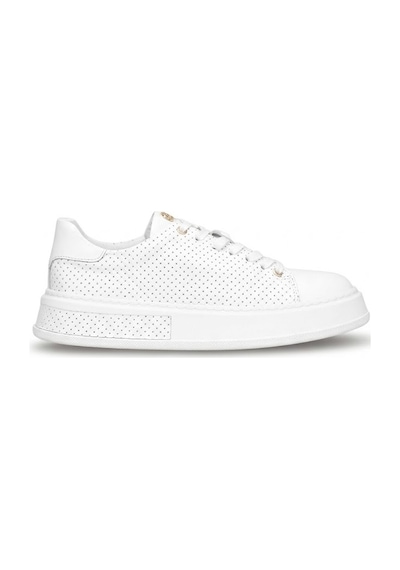 John Richardo 24408 Erkek Hakiki Deri Klasik Sneaker Beyaz Beyaz
