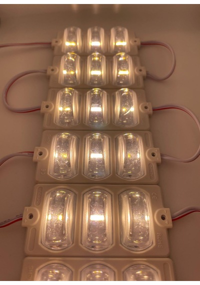 12 Volt Dar Açılı 3'lü Modül Led Gün Işığı - 5 Adet